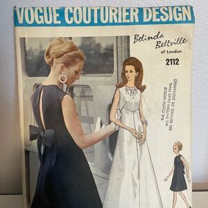 Vintage Sewing Pattern Vogue Couturier Design 2112; 1969 Belinda Bellville Sz 14